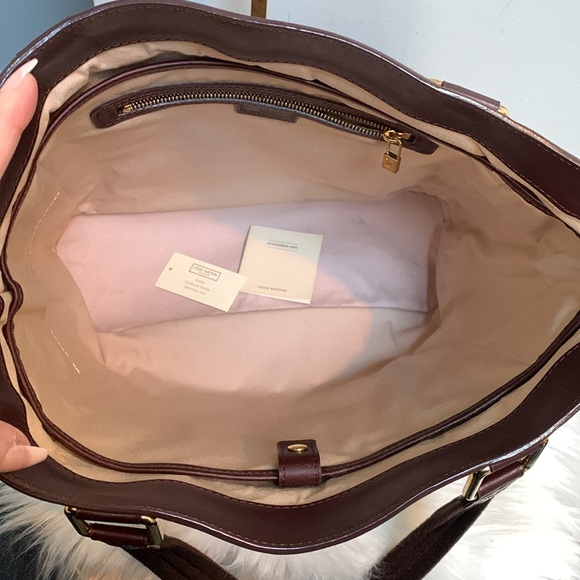 2003 authentic Louis Vuitton Lucille GM maroon and brown / tan shoulder bag - Picture 12 of 17